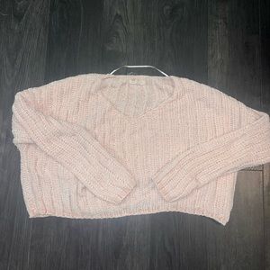 Pacsun - la hearts light pink cropped sweater. Size small